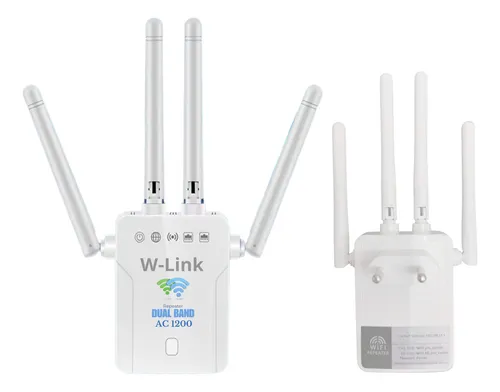 W-link Extensor Repetidor Doble Banda Ac1200, Antenas Externas, Rj45 Y Wan