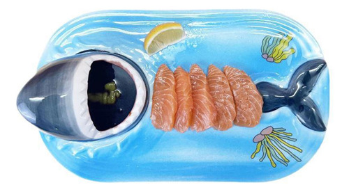 Placa De Sushi De Tiburón Plato Decorativo De Placa De