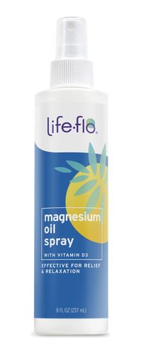 Life-flo, Spray De Aceite De Magnesio 237ml, Con Vitamina D3