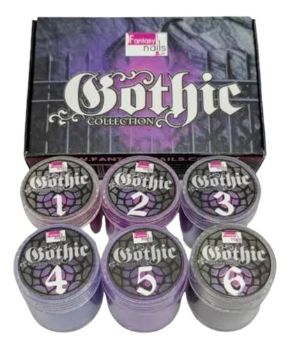 Colección Acrílicos Uñas Gothic Fantasy Nails 6 Pzs