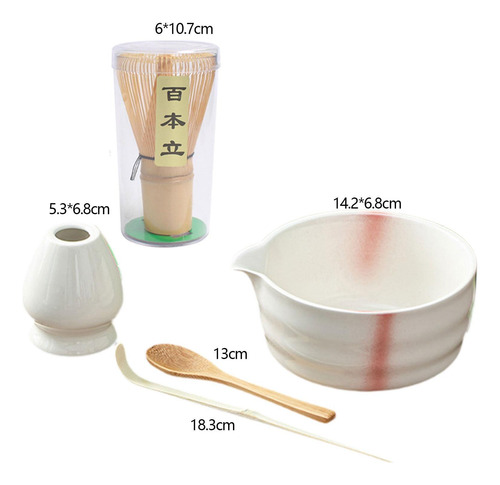 Matcha Set Ceremonía De Té Arte Utensilios Matcha Rojo
