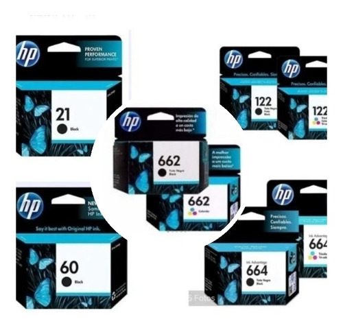 Imagen 1 de 1 de Cartuchos Hp 61 664 21 22 60 122 74 75 901 662 92 93 54 94