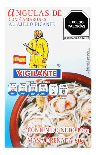 2 Pzs Vigilante Angula Surimi Camarones Ajillo Picante 110gr