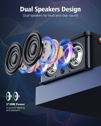 Máquina De Karaoke, Altavoz Bluetooth Portátil Con 2 Micrófo