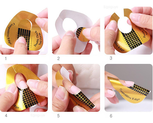 2x100 Uds Nail Art Uv Gel Puntas Extensión Constructor