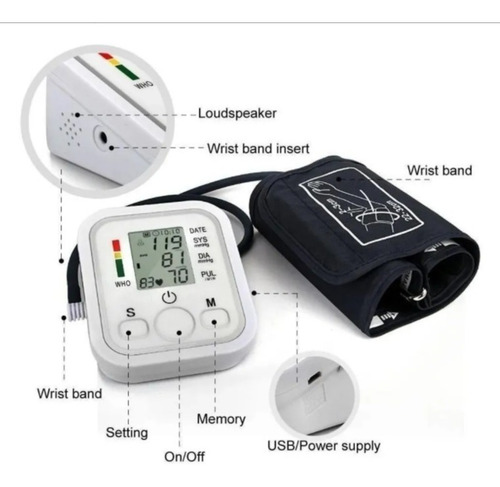 Imagen 2 de 2 de Tensiómetro Digital De Brazo Para Medir Presión Automatico
