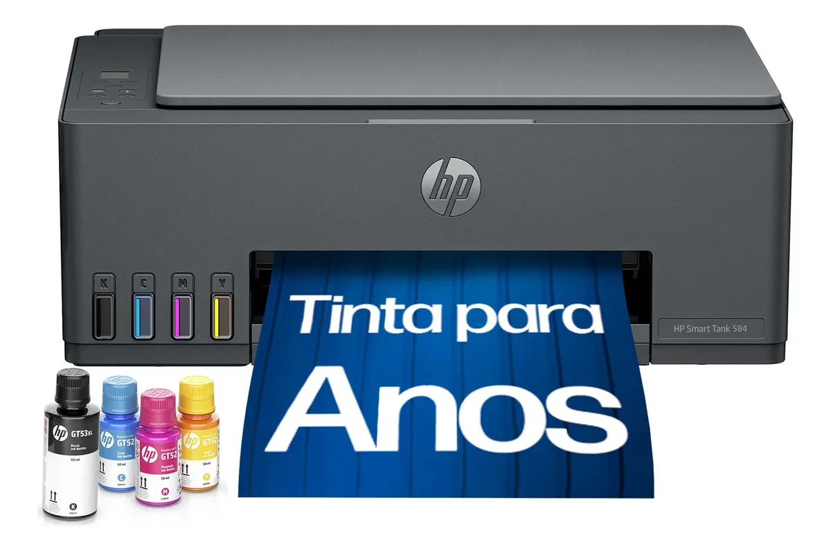 Impressora Multifuncional HP Smart Tank 584 - Preta - Miniatura 3