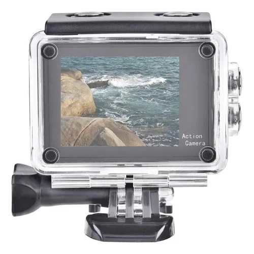 Camara Deportiva 4k Foto Y Video Wifi Accesorios + Control Color Negro