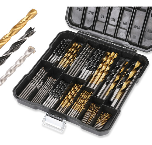 Platinumedge Juego De 140 Brocas Multiusos, 88 Brocas Helico