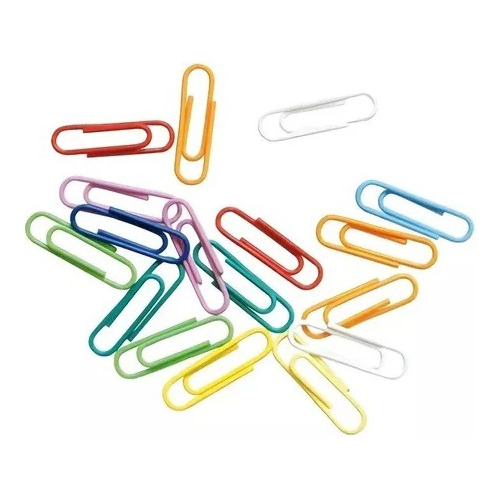 Clips Forrados Colores Nº 6 - 50mm - Caja X 50 Unidades