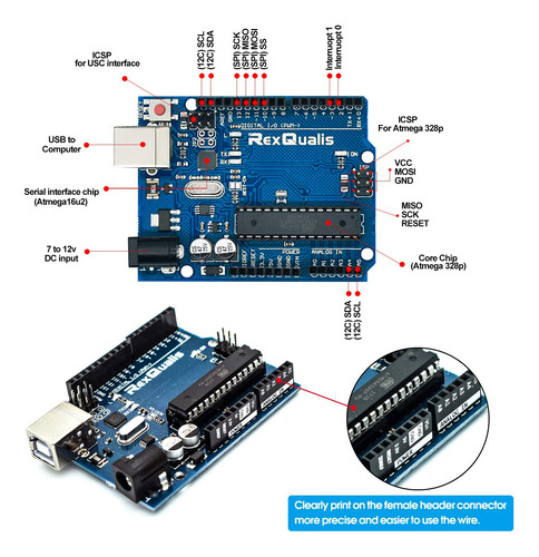 Kit De Inicio Super Rexqualis Basado En Arduino Uno R3 Con