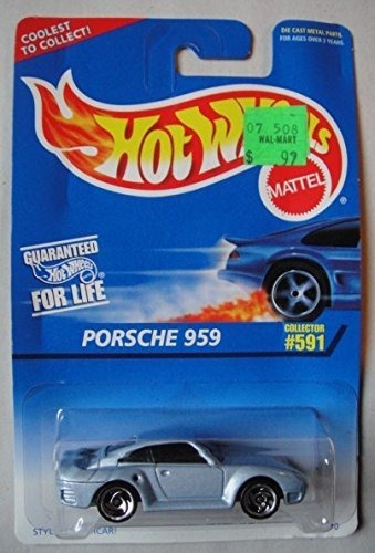 Hot Wheels Lt. Blue Porsche 959 Collector #591 Razor Lgy7c