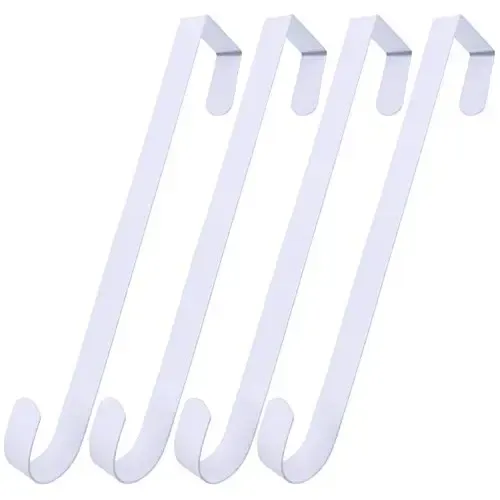 Ganchos Dobles De Madera Para Puerta - 5 Unidades - Organizador Sin Perforación Para Baño, Dormitorio Y Cocina