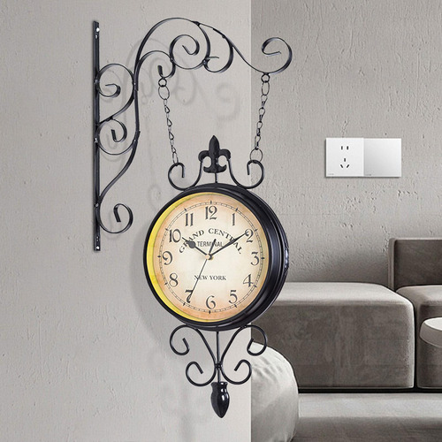 Reloj De Pared De Doble Cara Para Estación, Reloj De Pared