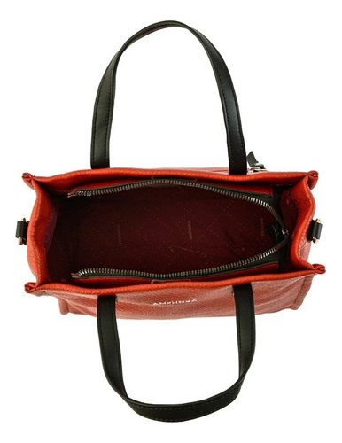 Cartera Zebre Mujer Amphora Color Rojo Diseño De La Tela Liso