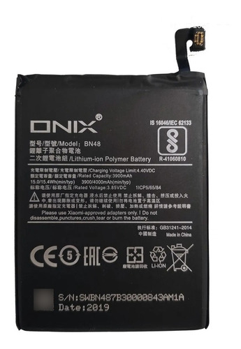 Bateria Compatible Onix Bn48 Para Xiaomi Redmi Note 6 Pro 