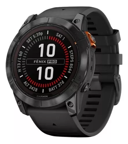 Garmin Fenix 7 Sapphire Solar Mineral Azul Titanio con Correa Blanca