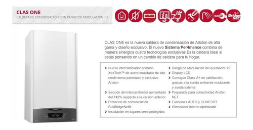 Imagen 3 de 8 de Caldera Ariston Clas One System 24 Solo Calef 24854 Kcal/h
