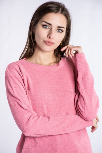 Sweater Chenille Cuello Redondo Para Mujer Excelente Calidad