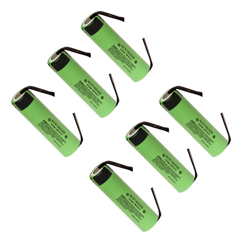 6 Célula 18650 Panasonic Ncr18650ga 3450mah 10a 3,7v