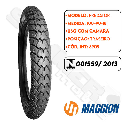 Pneu Traseiro Mix-start 125-150 100-90-18 (+ Largo) Maggion