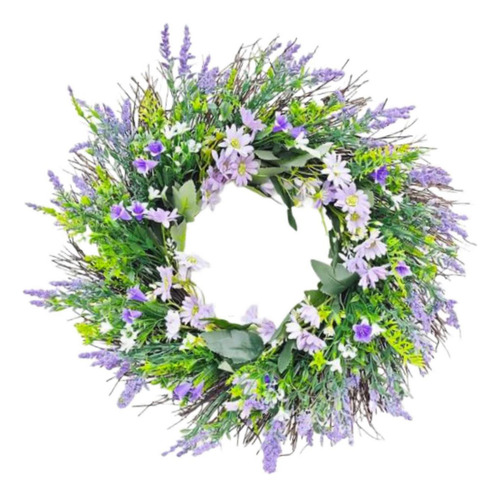 W Corona De Flores Bienvenido Forma 17.72 Pulgadas Señal