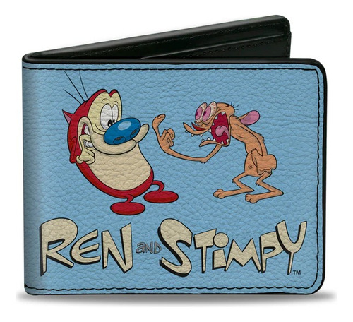 Cartera Ren Y Stimpy Nickelodeon Azul Ren Y Stimpy