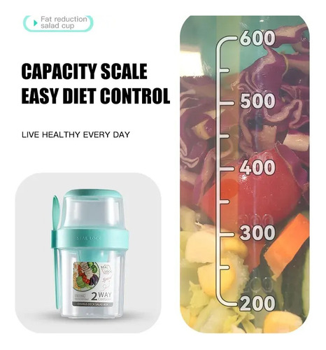 Pack De 2 Vasos Perfectos Cereal Yogurt O Ensalada 800ml