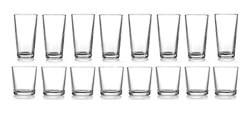 Juego De Vasos Para Beber De 16, 8 Vasos Altos (17 Oz.), 8 V