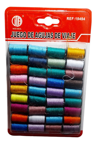 Pack 36 Hilos De Coser Surtidos Diferentes Colores