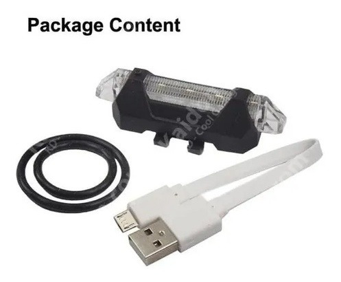 Imagen 2 de 8 de Luz Led Delantera De Seguridad Usb Blanca