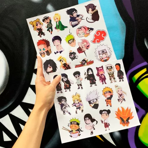 30 Adesivos Stickers Bombs Anime Naruto 8cm