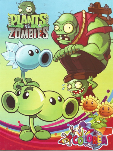 Libros Colorear Plantas Vs Zombies #1 16 Pg Fiesta Infantil