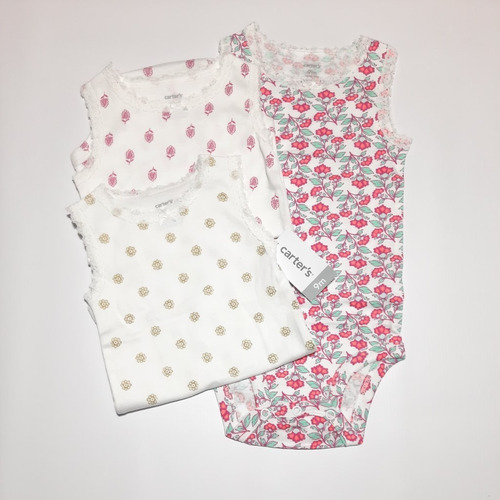 Imagen 2 de 5 de Carters Body Musculosa Bebe Nena Talle 9 Meses - Por Unidad