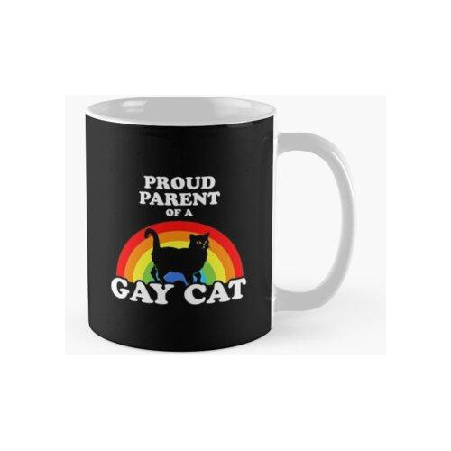 Taza Orgulloso Padre De Un Gato Gay Calidad Premium