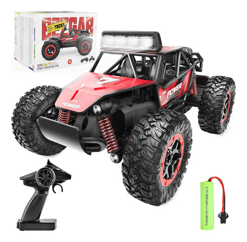 Carro A Control Remoto,bezgar Moster Truck Rc ,con Faros Led