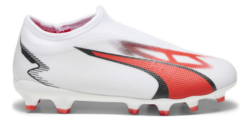 Botines Puma Ultra Match Ll Fg/ag Jr Niños Fútbol Blanco