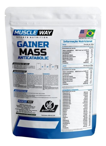 Hipercalórico Anabolic Gainer Mass 3kg Muscle Way