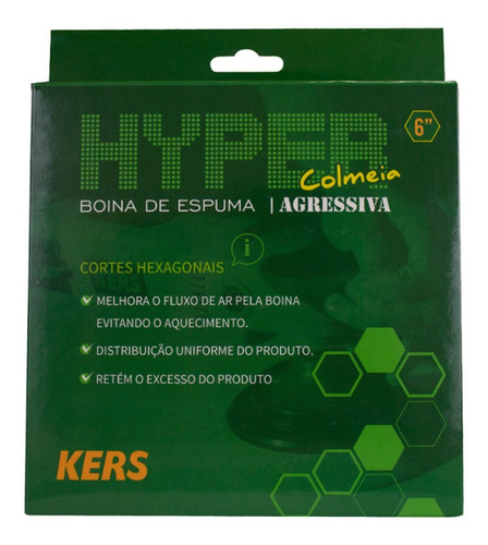 Boina De Espuma Agressiva Verde Hyper 6 Kers - Corte