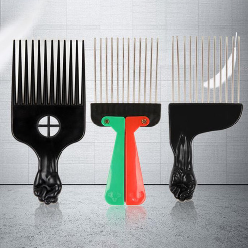 Puño Negro Afro Pick Peine Peinado B