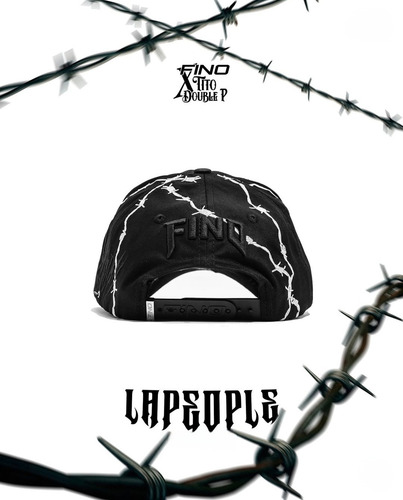 Gorra Fino X Tito Double P La People / Gallo Fino Full Set Negro Ajustable Lisa