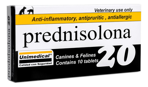 Prednisolona 20 Antialergico X 10 Comprimidos Unimedical