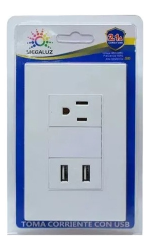 Toma Corriente De Pared Electrico Con Conexion Usb 