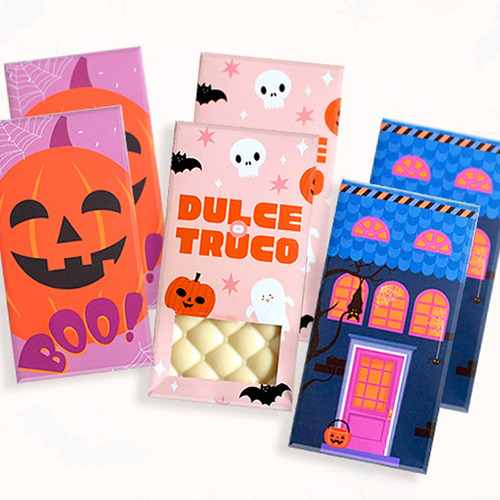 Pack De Cajitas Packaging Halloween Brujas Chocolate Parpen