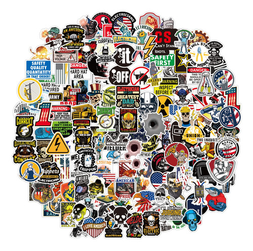 150pcs Hard Hat Stickers,funny Adults Stickers Union Sticke.