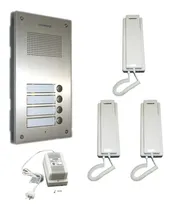Comprar Kit Portero Commax 3 Internos Frente 4um + 3 Tel Ss + Fuente