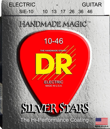 Dr Strings Sie-10 Encordadura Guitarra Electrica 1046 Silver