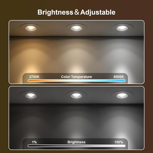 ~? Fitop 4 Pack Iluminación Empotrada Inteligente De 4 Pulga