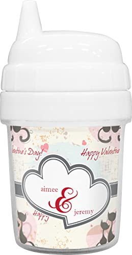 Vaso Para Bebé Personalizado Con Gatos Enamorados