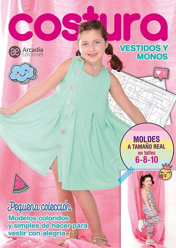 Revista Costura Infantil Vestidos Y Monos Moldes Tamaño Real